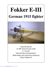 K&W Model Airplanes Fokker E-III Assembly Manual