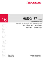 Renesas H8S/2437 Hardware Manual