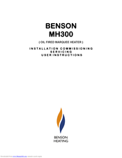 BENSON MH300 User Instructions