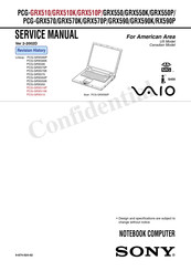 Sony PCG-GRX550 VAIO User Guide  (primary manual) Service Manual