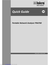 Iskra PNA760 Quick Manual