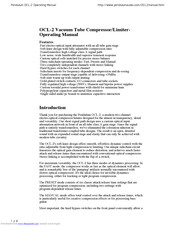 Pendulum OCL-2 Operating Manual