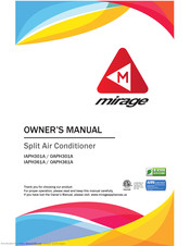 Mirage IAPH301A Owner's Manual
