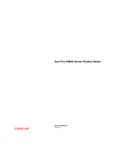 Oracle Sun Fire X4800 Product Notes