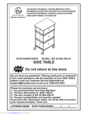 FourStarGroup MS 39-084-006-61 Assembly Instructions Manual