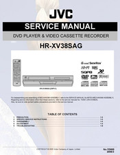 JVC HR-XV38SAG Service Manual