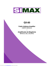Simax QX-60 User Manual