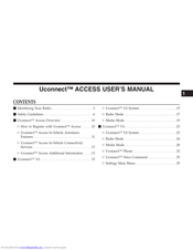 Uconnect access User Manual