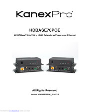 Kanexpro HDBASE70POE Manual
