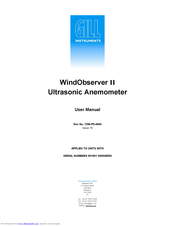 Gill Instruments WindObserver II User Manual