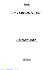 DATEREMOTE CDS-9020 Manual