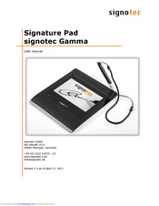 Signotec Gamma Manual