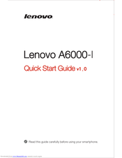 Lenovo A6000-I Quick Start Manual
