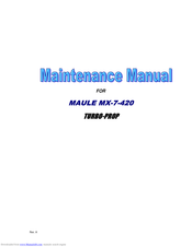 MAULE MX-7-420 TURBO-PROP Maintenance Manual