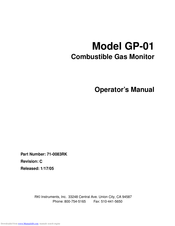 RKI Instruments GP-01 Operator's Manual