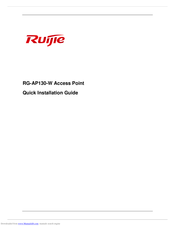 Ruijie Networks RG-AP130-W Quick Installation Manual