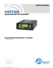 Lectronics IFBT4-VHF Instruction Manual
