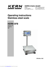 KERN SFB Series Operating Instructions Manual