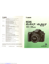 Canon Eos Elan 7 Manuals Manualslib