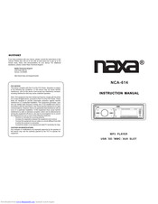 Naxa NCA-614 Instruction Manual