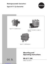 Samson 6111 Mounting And Operating Instructions