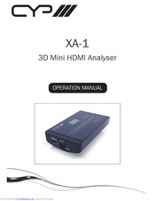 CYP XA-1 Operation Manual