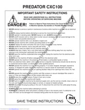 NSS PREDATOR CXC100 Operating Instructions Manual