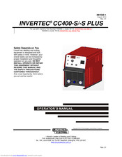 Lincoln Electric INVERTEC CC400-S Operator's Manual