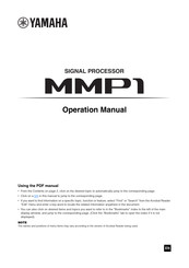Yamaha MMP1 Operation Manual