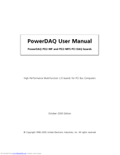 United Electronic Industries PowerDAQ User Manual