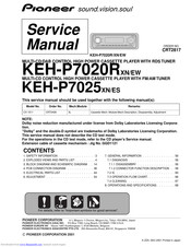 Pioneer KEH-P7020RXN/EW Service Manual