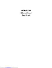 ADLINK Technology ACL-7130 Manual