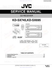 JVC KD-SX695 Service Manual