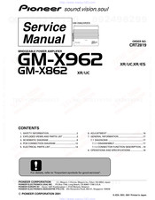 Pioneer GM-X962XR/UC Service Manual
