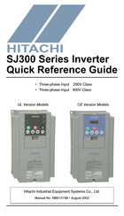 Hitachi sj300CE series Quick Reference Manual