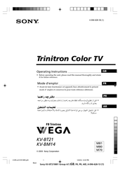 Sony FD Trinitron WEGA KV-BM14 Operating Instructions Manual