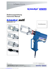 Klauke NK60UNV110 Instruction Manual