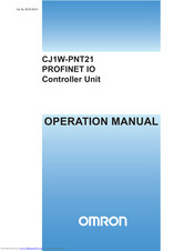 Omron CJ1W-PNT21 Operation Manual