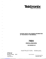 Tektronix 7904 Instruction Manual