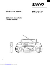 Sanyo MCD-Z12F Instruction Manual