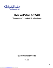 HighPoint Thunderbolt RocketStor 6324U Quick Installation Manual