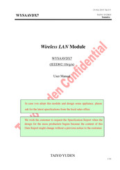 TAIYO YUDEN WYSAAVDX7 User Manual