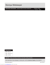 Stompa MidsleeperT1006-02 - White Assembly Instructions Manual