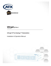 MDU Solutions UCrypt IP to Analog Installation & Operation Manual