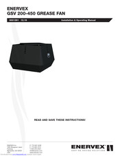 ENERVEX GSV 250 Installation & Operating Manual