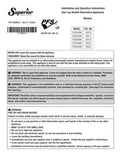 Superior FVDA30M Installation And Operation Instructions Manual