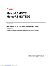 Mitsubishi Electric MelcoREMOTE Installation And Operation Manual