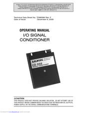 AALborg i/o 232 Operating Manual