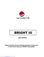 Gradient BRIGHT III User Manual
