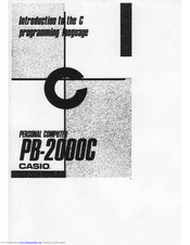 Casio PB-2000C Manual